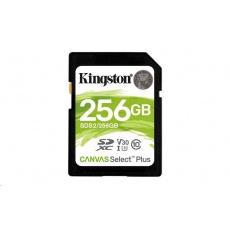 Kingston SDXC karta 256GB SecureDigital Canvas Select Plus (SDXC) 100R 85W Class 10 UHS-I