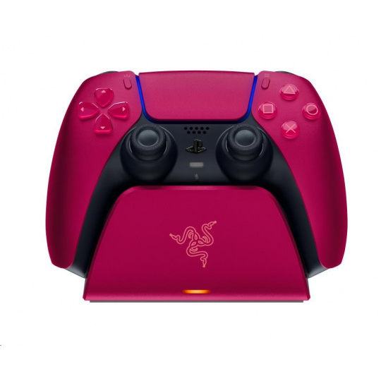 RAZER Univerzální rychlonabíjecí stojan, pro PlayStation 5, Cosmic Red