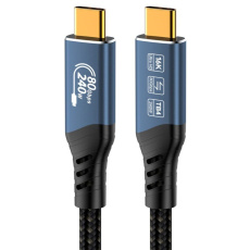 PREMIUMCORD Kabel USB4™ Version2.0 80Gbps 16K@60Hz 240W Thunderbolt 3 a 4 kabel 1,5m