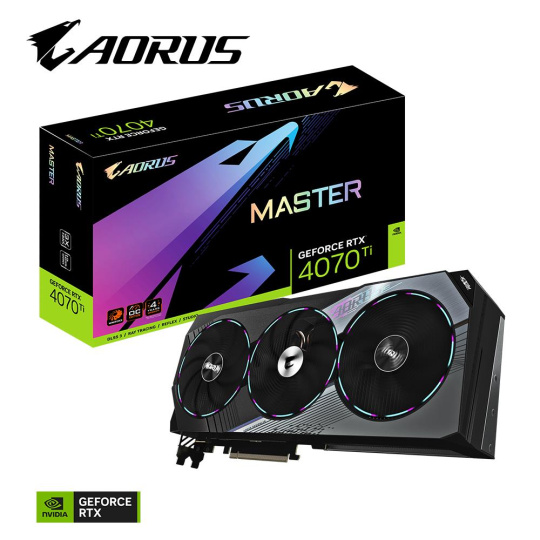 GIGABYTE VGA NVIDIA GeForce RTX 4070 Ti AORUS MASTER 12G, 12G GDDR6X, 3xDP, 1xHDMI