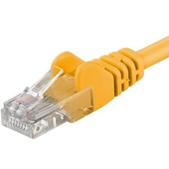 PremiumCord Patch kabel UTP RJ45-RJ45 CAT6 5m žlutá