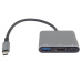 PremiumCord Adaptér USB-C na HDMI + USB3.0 + PD, rozlišení 4K a FULL HD 1080p