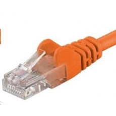 PREMIUMCORD Patch kabel UTP RJ45-RJ45 CAT5e 0.25m oranžová