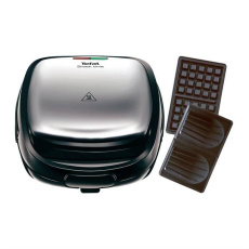 Tefal Snack Time SW341D12 toustovač, 2v1, 700 W, vyměnitelné plotny, bezpečnostní západka Tefal Snack Time SW341D12 toustovač, 2v1, 700 W, vyměnitelné plotny, bezpečnostní západka