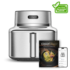 Cosori Iconic Single chytrá horkovzdušná fritéza 6,2 L nerez