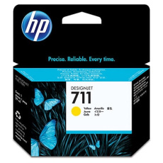 HP 711 Yellow DJ Ink Cart, 29 ml, CZ132A