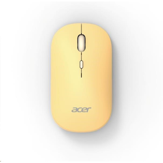 ACER Myš Wireless Mouse AMR130 Yellow - Dual mode 2.4GHz + BT 5.2, 4 tlačítka, 800/1200/1600 dpi, USB Polling rate 125Hz ACER Myš Wireless Mouse AMR130 Yellow - Dual mode 2.4GHz + BT 5.2, 4 tlačítka, 800/1200/1600 dpi, USB Polling rate 125Hz