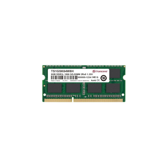 TRANSCEND SODIMM DDR3L 8GB 1866MHz 2Rx8 CL13