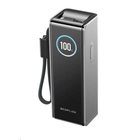 EcoFlow RAPID Power Banka (25000mAh,170W) 2x100W vestavěný USB-C kabel - stříbrná EcoFlow RAPID Power Banka (25000mAh,170W) 2x100W vestavěný USB-C kabel - stříbrná