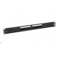 Solarix Patch panel 12 x RJ45 CAT5E UTP 150 MHz černý SX12-5E-UTP-BK