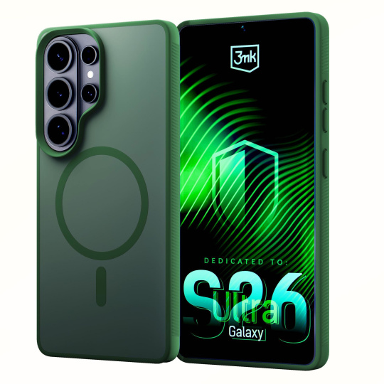 3mk ochranný kryt Smoke MagCase Green pro Samsung Galaxy S26 Ultra