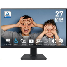 MSI LCD PRO MP275Q, 27" 2560x1440, IPS, 100Hz, 4ms, VESA 100x100mm, N/A, Black MSI LCD PRO MP275Q, 27" 2560x1440, IPS, 100Hz, 4ms, VESA 100x100mm, N/A, Black