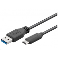 PremiumCord Kabel USB 3.1 konektor C/male - USB 3.0 A/male, černý, 1m