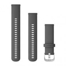 Garmin řemínek Quick Release (22 mm), matně šedý, stříbrná přezka Garmin řemínek Quick Release (22 mm), matně šedý, stříbrná přezka