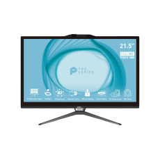 MSI PC AiO PRO AP222T 13M-446XEU, i3-13100, 21.5" FHD, 8GB, 512GB, UHD 730, No OS, Black