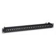 Intellinet Patch panel 24 port Cat6, stíněný STP, černý