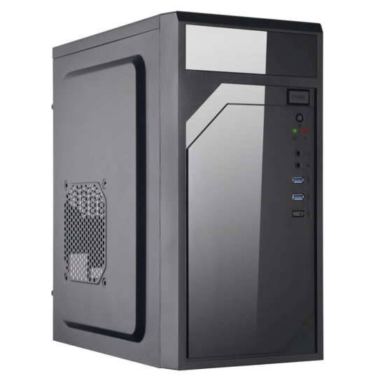 EUROCASE skříň ML M6-590B, mATX, 2x USB-A, 1x USB-C, černá