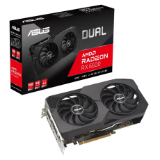 ASUS VGA AMD Radeon RX 6600 DUAL V2 8G, 8G GDDR6, 3xDP, 1xHDMI