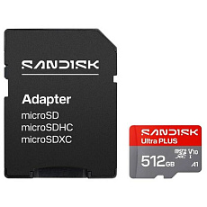Sandisk Ultra PLUS micro SDHC karta 512GB UHS-I, V10, U1, C10, (200MB/s) Sandisk Ultra PLUS micro SDHC karta 512GB UHS-I, V10, U1, C10, (200MB/s)