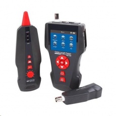 LAN Cable Tester TLCD80 s LCD, koax, Cat3/Cat5E/Cat6, UTP/STP, USB, PoE, ping, sonda, protismyčka