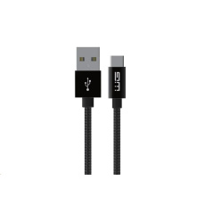 WG - Datový kabel Type-C to USB-A / 3m / nylon braided / black