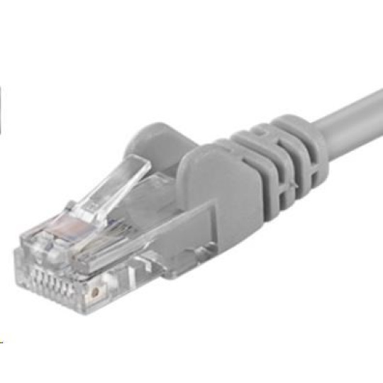 PremiumCord Patch kabel UTP RJ45-RJ45 CAT6 15m šedá