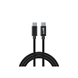 WG - Datový kabel Type-C na Type-C, 20 cm, 3 A, černá