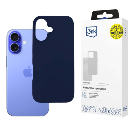 3mk Silicone Case Dark Navy pro Apple iPhone 16 Pro