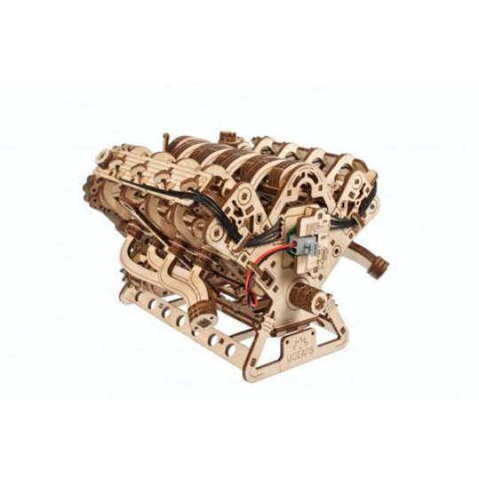 Ugears 3D dřevěné mechanické puzzle Motor V8 Ugears 3D dřevěné mechanické puzzle Motor V8