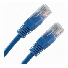 XtendLan patch kabel Cat5E, UTP - 0,3m, modrý (prodej po 10 ks)