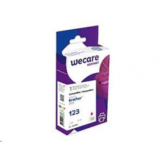 WECARE ARMOR cartridge pro Brother DCP J4110DW, MFC J4310, 4410, (LC123M), červená/magenta, 10ml, 600str