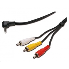 PREMIUMCORD Kabel audio/video 3,5mm Jack 4pin - 3x Cinch 1,5m (M/M)