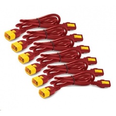 APC Power Cord Kit (6 ks), Locking, C13 to C14, 1.2m, Red