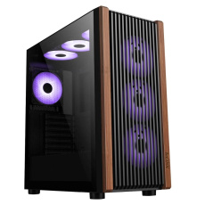 1stCOOL skříň G6 Noble, Mid Tower, ATX, AU, Průhledná Bočnice, 4x 120mm ARGB Fan, Černá 1stCOOL skříň G6 Noble, Mid Tower, ATX, AU, Průhledná Bočnice, 4x 120mm ARGB Fan, Černá