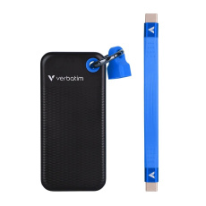 VERBATIM externí SSD 1TB Pocket USB3.2 Gen 2, černá/modrá VERBATIM externí SSD 1TB Pocket USB3.2 Gen 2, černá/modrá