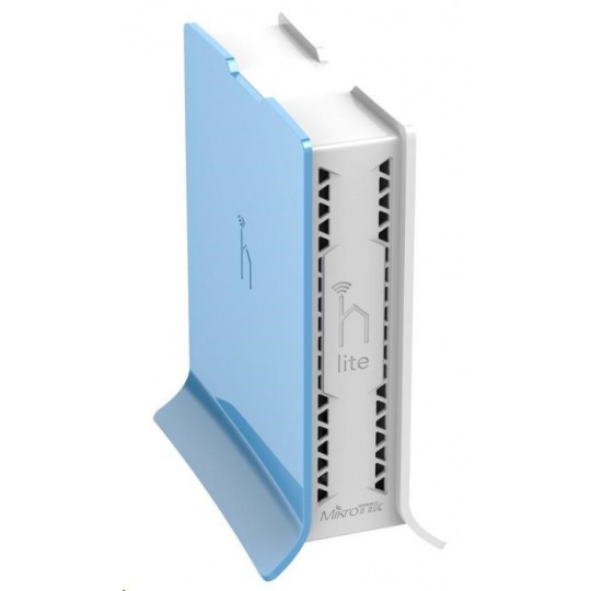 MikroTik hAP Lite (tower), 650MHz CPU, 32MB RAM, 4x LAN, integr. 2.4GHz Wi-Fi, WPS, vč. L4