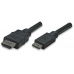 MANHATTAN kabel High Speed HDMI 3D, Mini HDMI Male to Male, stíněný, černý, 1,8m