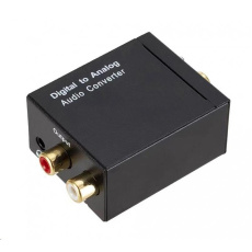 WG - Převodník digitálního signálu na analog - RCA L/R 3,5 mm, black WG - Převodník digitálního signálu na analog - RCA L/R 3,5 mm, black
