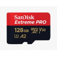 SanDisk micro SDXC karta 128GB Extreme PRO (200 MB/s Class 10, UHS-I U3 V30) + adaptér