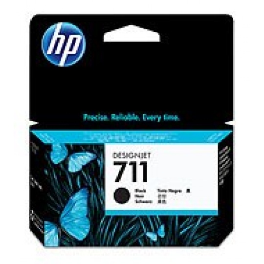 HP 711 Black DJ Ink Cart, 38 ml, CZ129A