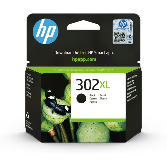 HP 302XL High Yield Black Original Ink Cartridge, , F6U68AE (480 pages)