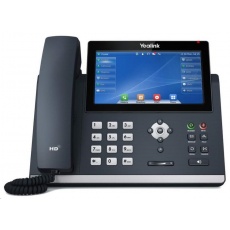 Yealink SIP-T48U IP telefon, 7" 800x480 barevný dotykový, 2x RJ45 10/100/1000, PoE, 16x SIP, 1x USB, bez adaptéru