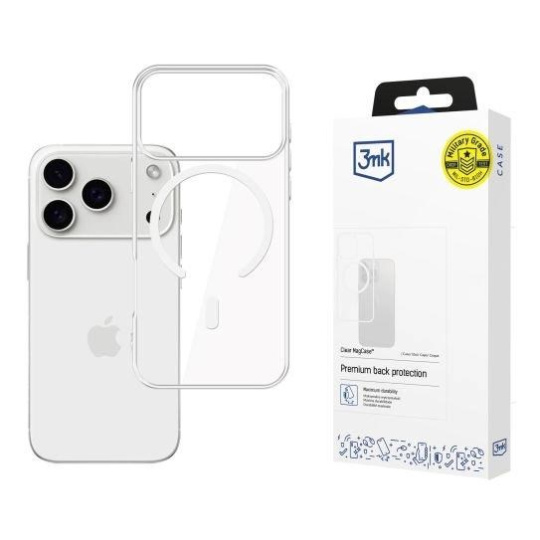 3mk ochranný kryt Clear MagCase pro Apple iPhone 17 Pro Max 3mk ochranný kryt Clear MagCase pro Apple iPhone 17 Pro Max