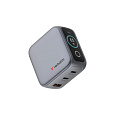 VERBATIM Mini GaN Nabíječka s displejem 65W, 2xUSB-C, 1xUSB-A, šedá