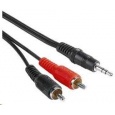 PREMIUMCORD Kabel audio 3,5mm Jack - 2x Cinch 5m (M/M, stereo)