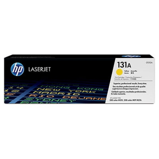 HP 131A Yellow LJ Toner Cart, CF212A (1,800 pages)