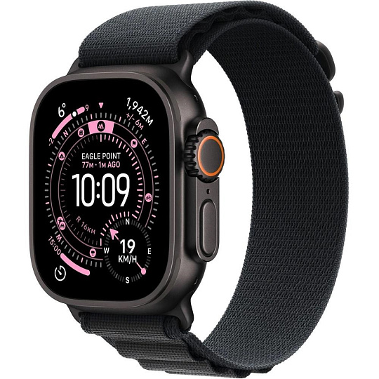 Apple Watch Ultra 3 GPS + Cellular 49mm Black Titanium Case with Black Alpine Loop - Large Apple Watch Ultra 3 GPS + Cellular 49mm Black Titanium Case with Black Alpine Loop - Large