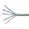 UTP kabel PlanetElite, Cat6, drát, PVC, Dca, šedý, 305m