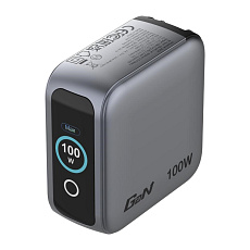 VERBATIM Mini GaN Nabíječka s displejem 100W, 2xUSB-C, 1xUSB-A, šedá