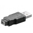 PREMIUMCORD Redukce USB 2.0 A - MINI-B 5 PIN (M/F)